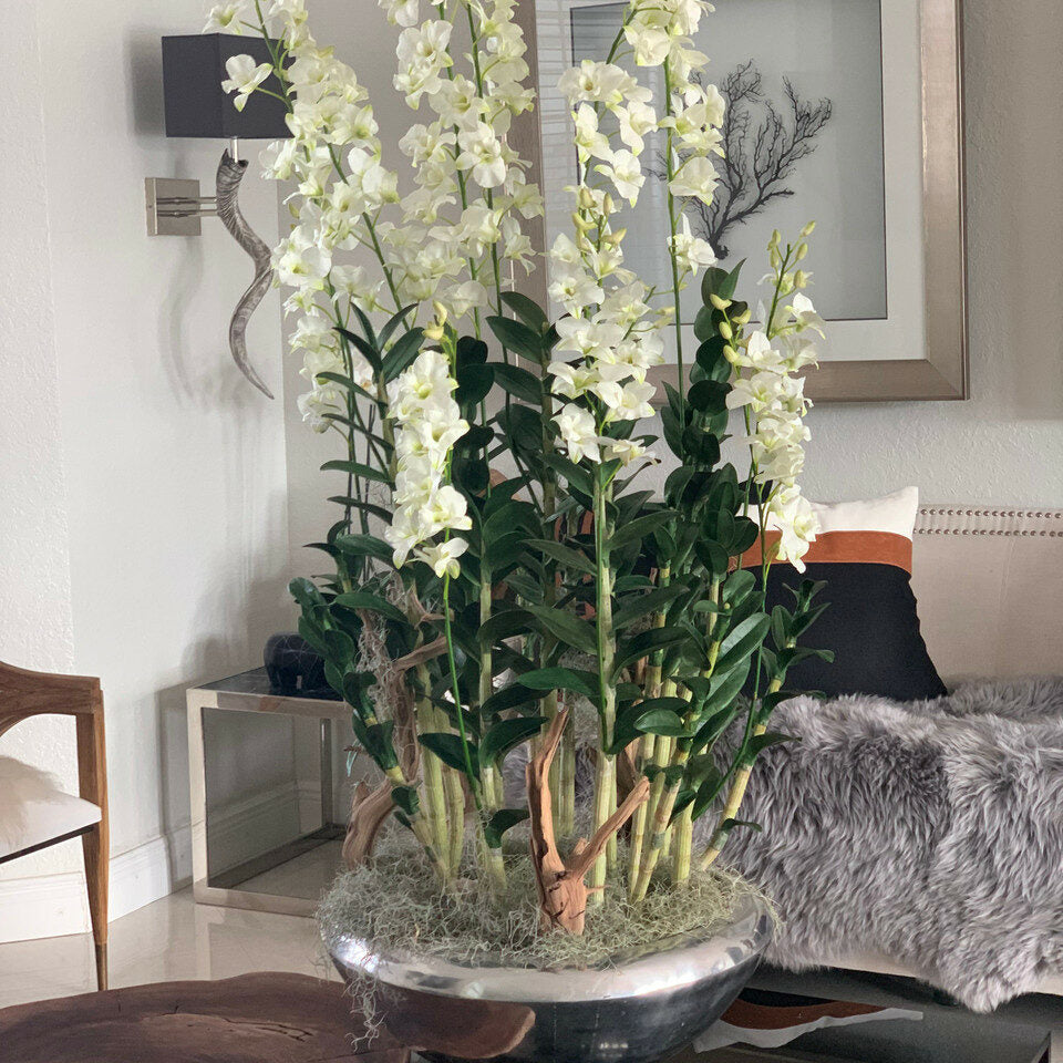 Realistic artificial foliage plant plant with vase for modern home decor