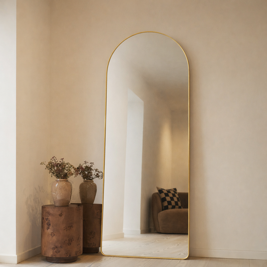 Minimalistische Boog Vloerspiegel — Full Body Pinterest Design (170 cm × 70 cm)