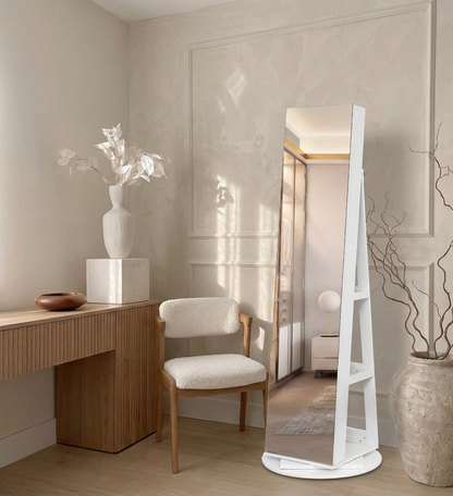 360° Spiegel met plank en sieradenopslag — Sale (155 cm x 54 cm)