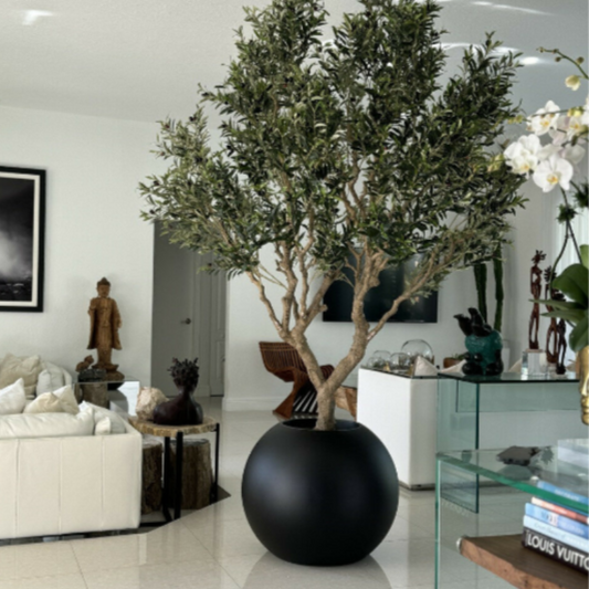 Realistic artificial olive tree plant with vase for modern home decor