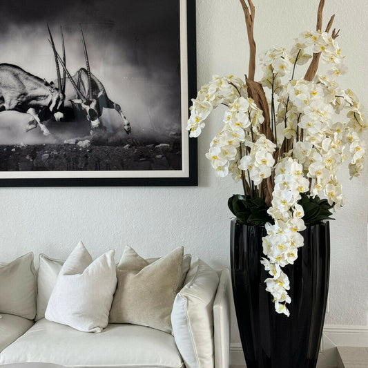 Realistic artificial foliage plant plant with vase for modern home decor